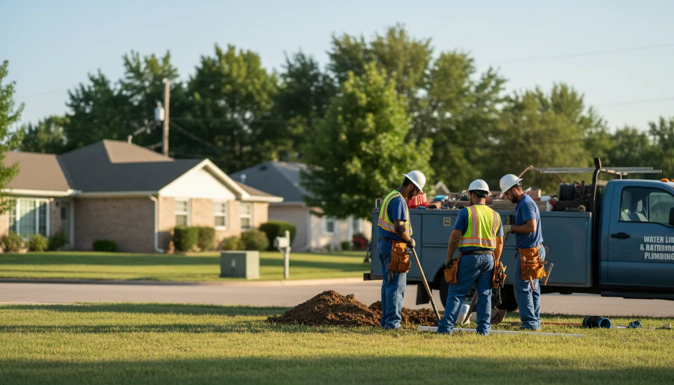 Residential water line and bathroom plumbing service in Lamar, MO